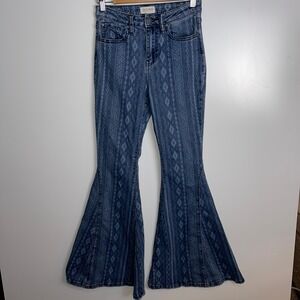Shyanne Western Jeans Aztec Bell Bottoms Size‎ 28